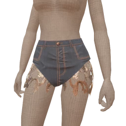 Ikon Elite Melted Metal Denim Shorts