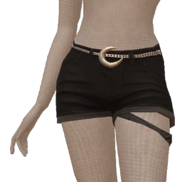 Ikon Crescent Moon Belt Shorts