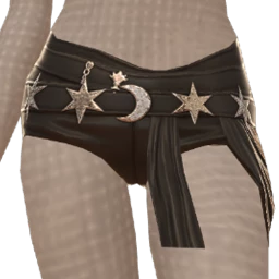 Ikon Elite Celestial Alignment Black Leather Mini Shorts