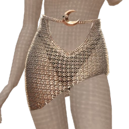 Ikon Elite Silver Chain Mail Asymmetric Skirt