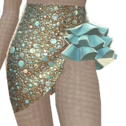 Ikon Elite Aqua Sparkle Sequin Puff Frill Skirt