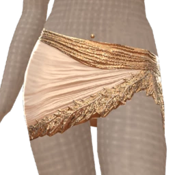 Ikon Elite Luxe Gold And White Asymmetric Skirt