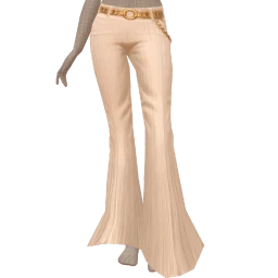Ikon Elite White Pleated Flare Pants