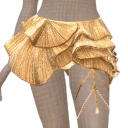 Ikon Elite Gold Super Flared Mini Skirt