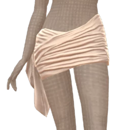 Ikon Elite White Asymmetric Draped Skirt