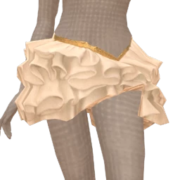 Ikon Elite White Asymmetric Ruffled Skirt