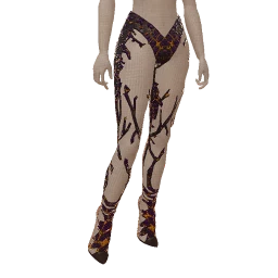 Ikon Elite Black Royal Bloom High Heel Trousers