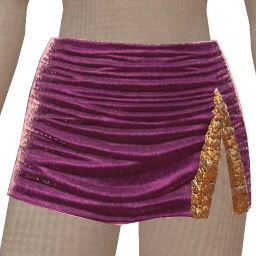 Ikon Elite Purple Velvet Side Cut Mini Skirt