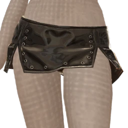 Front Row Black Plastic Mini Skirt