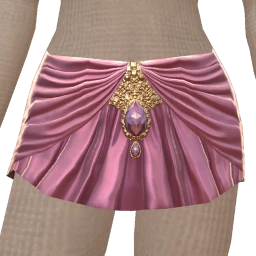 Ikon Elite Mauve Purple Silk Ruched Crystal Skirt