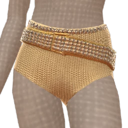 Ikon Elite Cream Knit Diamond Belt Shorts