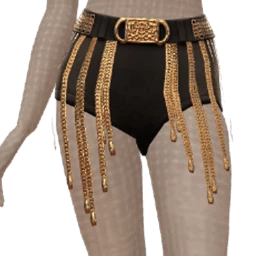 Ikon Elite Black And Gold Chain Skirt