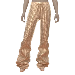 Ikon Elite Cream Metallic Snake Skin Trousers