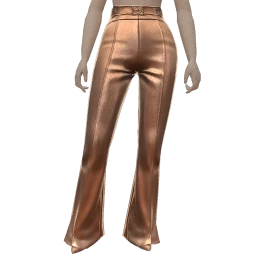 Ikon Elite Metallic Bronze Leather Flared Trousers