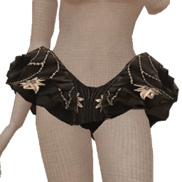 Ikon Elite Black And Silver Glam Branches Skirt