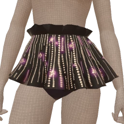 Ikon Elite Black And Silver Crystal Drop Skirt