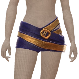 Ikon Elite Midnight Blue Gold Leather Skirt