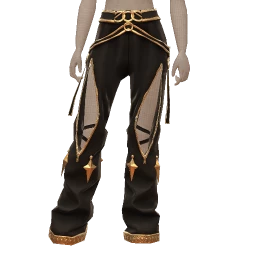 Ikon Elite Regal Punk Black And Gold Trousers