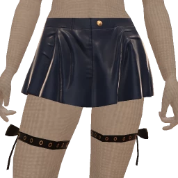 Ikon Elite Blue Silk Split Flare Skirt