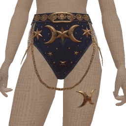 Ikon Elite Blue Velvet Celestial Chain Shorts