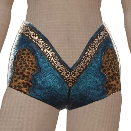 Ikon Elite Blue Velvet Leopard Shorts