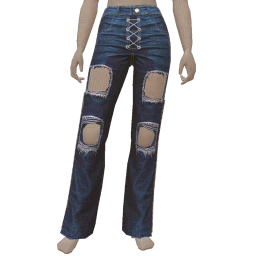 Ikon Elite Blue Denim Chain Bootcut Jeans