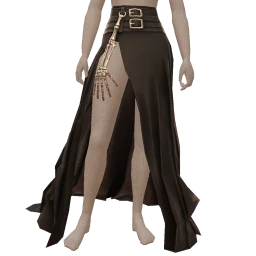 Ikon Elite Elegant Slit Maxi Skirt With Skeleton Leg Detail