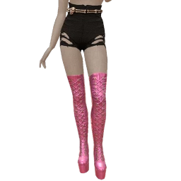 Ikon Elite Skeleton Grip High-Rise Shorts With Pink Boots