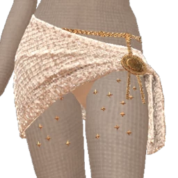 Ikon Elite White And Gold Crochet Sarong