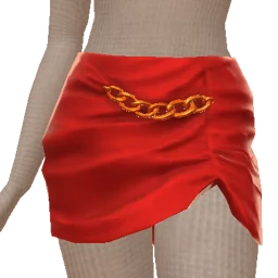 Ikon Elite Cherry Red Ruched Split Mini Skirt