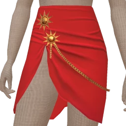 Ikon Elite Golden Sun Red Split Skirt