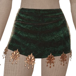 Ikon Elite Glitter Green Velvet Skirt