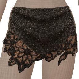 Ikon Elite Glitter Black Lace Cut Out Skirt