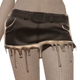 Ikon Elite Black Leather Liquid Drop Skirt