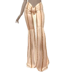 Ikon Elite White Pearl Chain Flare Trousers