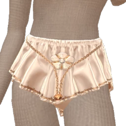 Ikon Elite White Pearl Flower Beaded Shorts