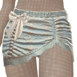 Cloud Nine Blue Ruched Mini Skirt