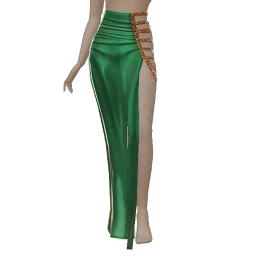 Ikon Elite Emerald Silk Draped Chain Skirt