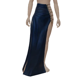 Ikon Elite Blue Metallic Silver Chain Skirt