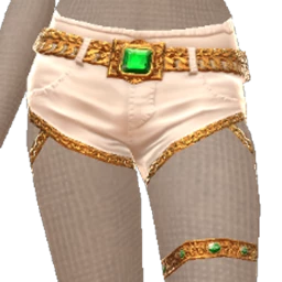 Ikon Elite White Luxe Bronze Chain Shorts