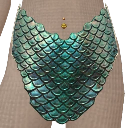 Ikon Green Scales Wrap Skirt