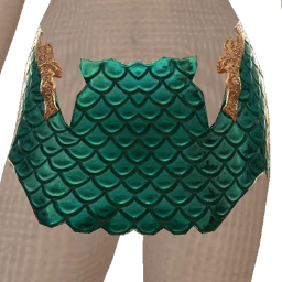 Ikon Metallic Green Scales Mini Skirt