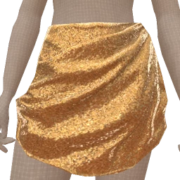 Ikon Gold Twist Mini Skirt