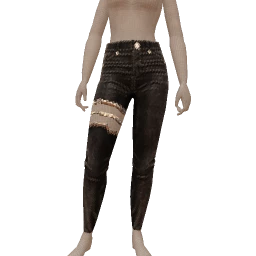 Ikon Pixel Dark Jeans With Cut Outs