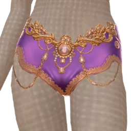 Ikon Purple Cotton Gilded Shorts