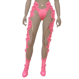 Ikon Twilight Garden Party Cerise Cut-Out Trousers