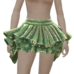 Ikon Radiant Emerald Godet Mini Skirt