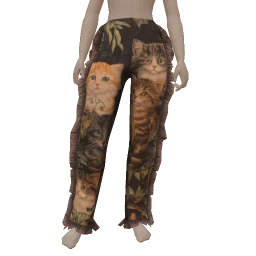 USAesthetics Cat Print Tapestry Pants