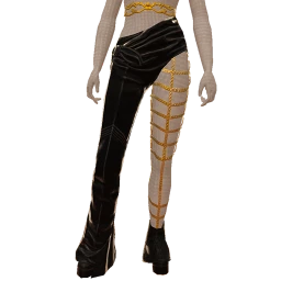 Cloud Nine Black Flare Chain Trousers