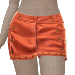 Ikon Elite Wet Look Metal Plated Orange Mini Skirt